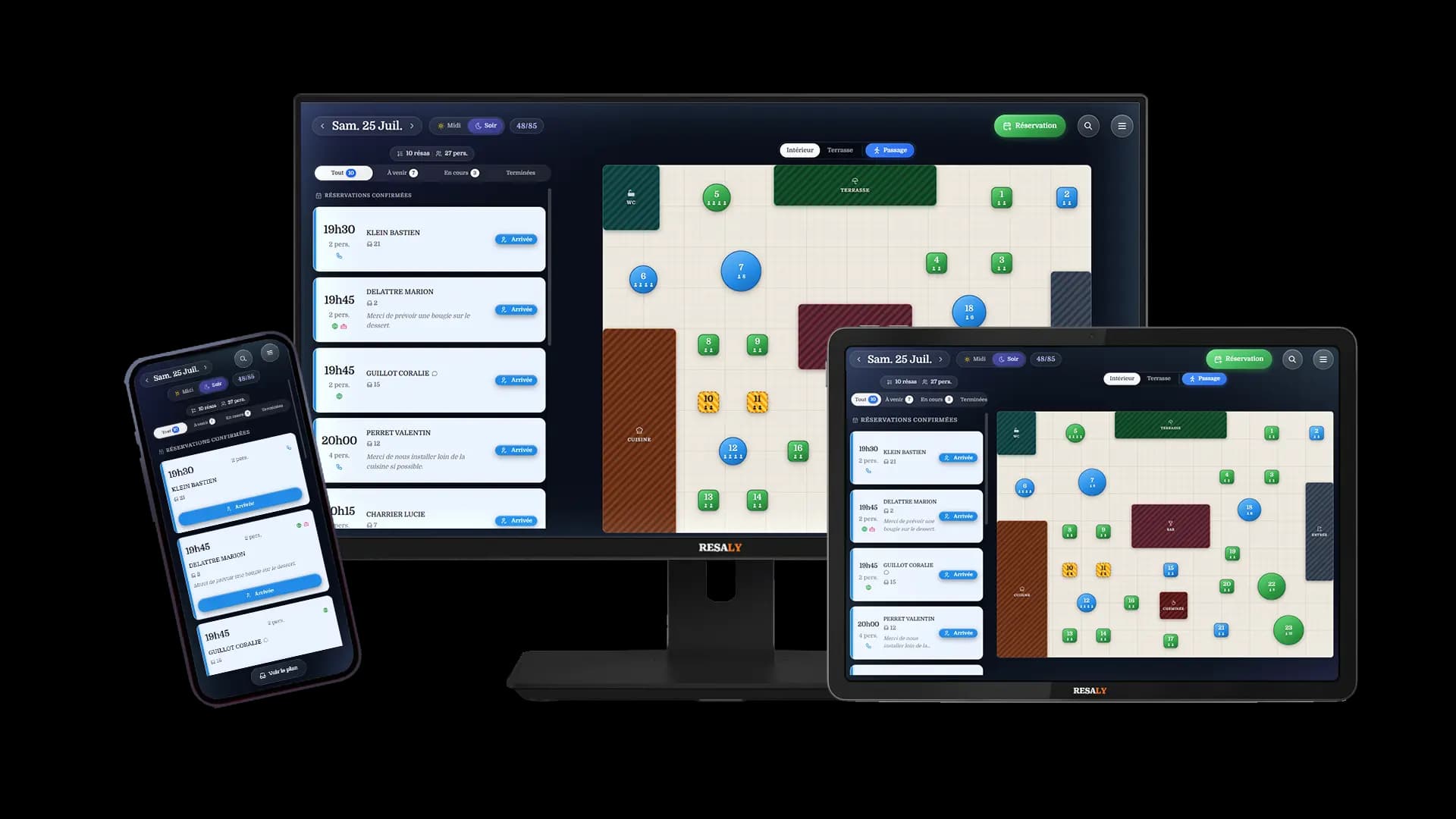 Resaly sur PC, tablette et mobile